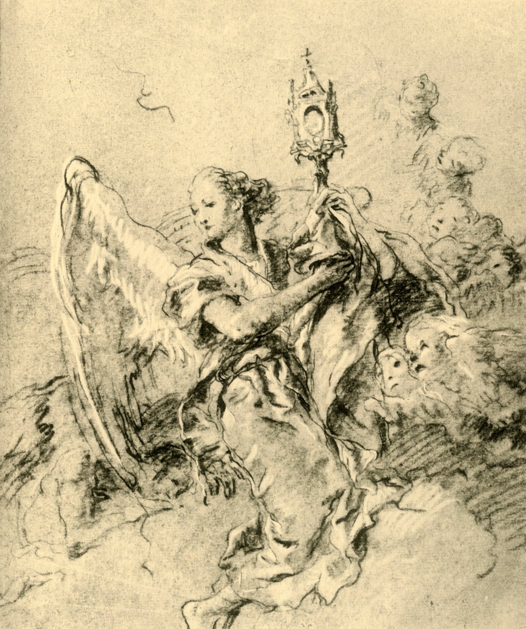 モンストランスを持つ天使、1767-1769、1928 作： ジョバンニ・バティスタ・ティエポロ
