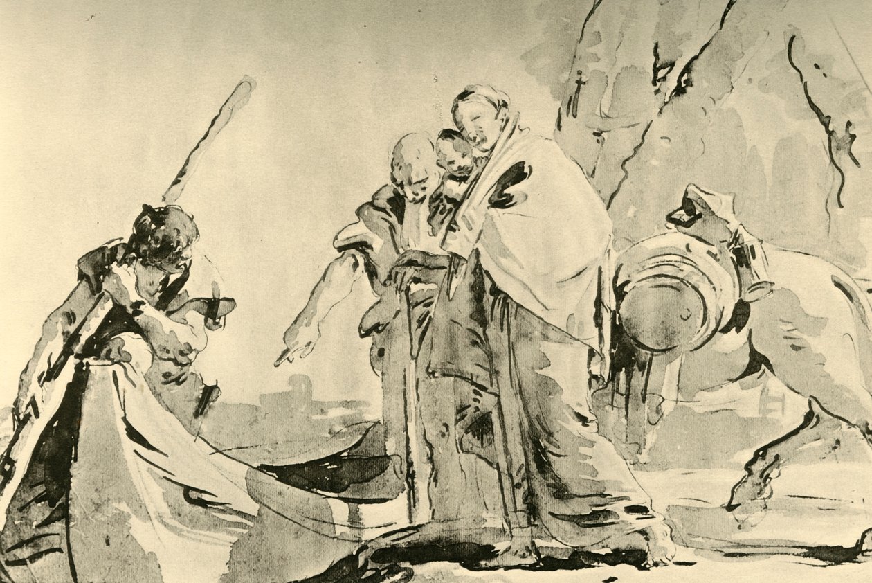 1752年以前のエジプトへの飛行、1928年 作： ジョバンニ・バティスタ・ティエポロ