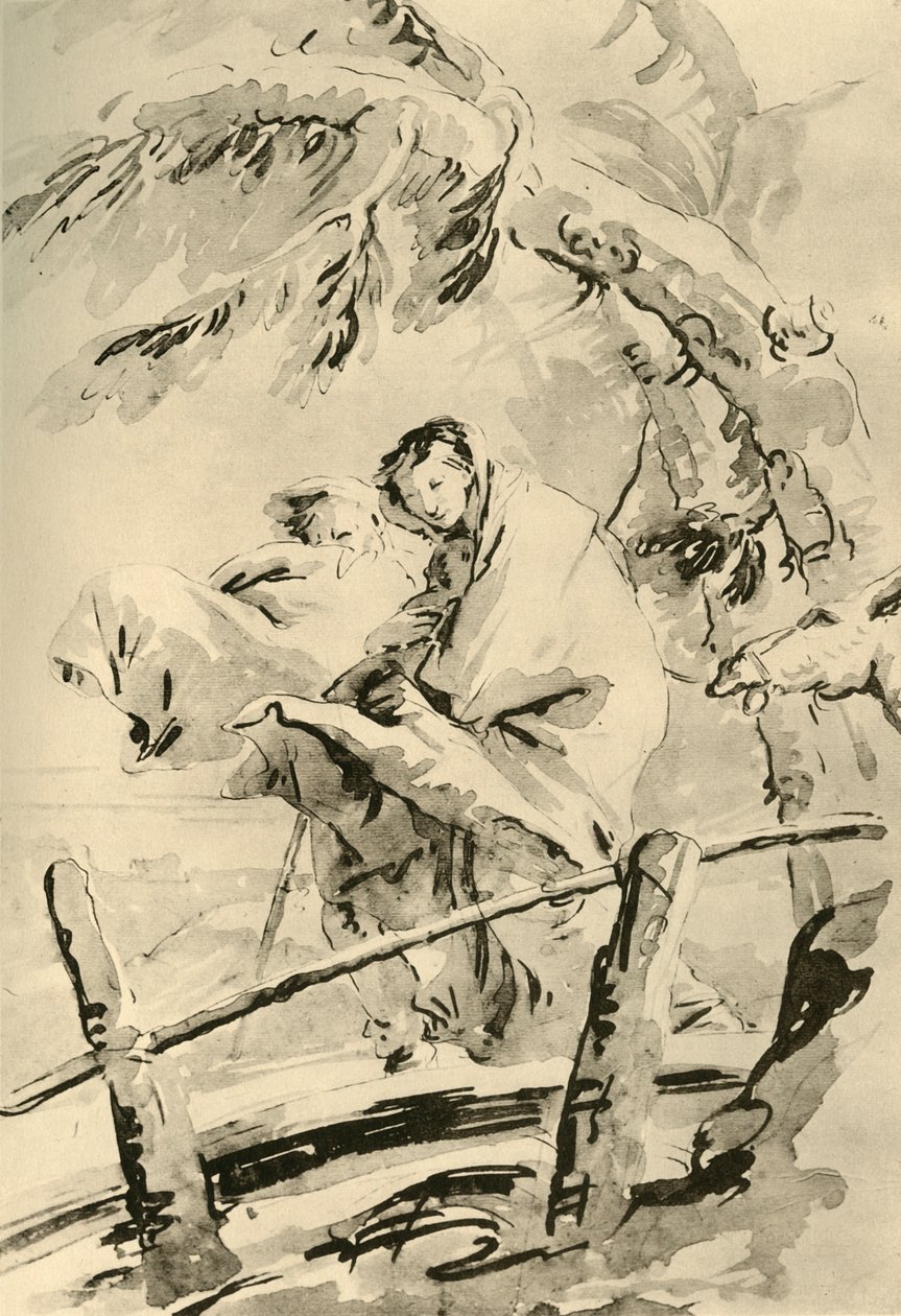 1752年以前のエジプトへの飛行、1928年 作： ジョバンニ・バティスタ・ティエポロ