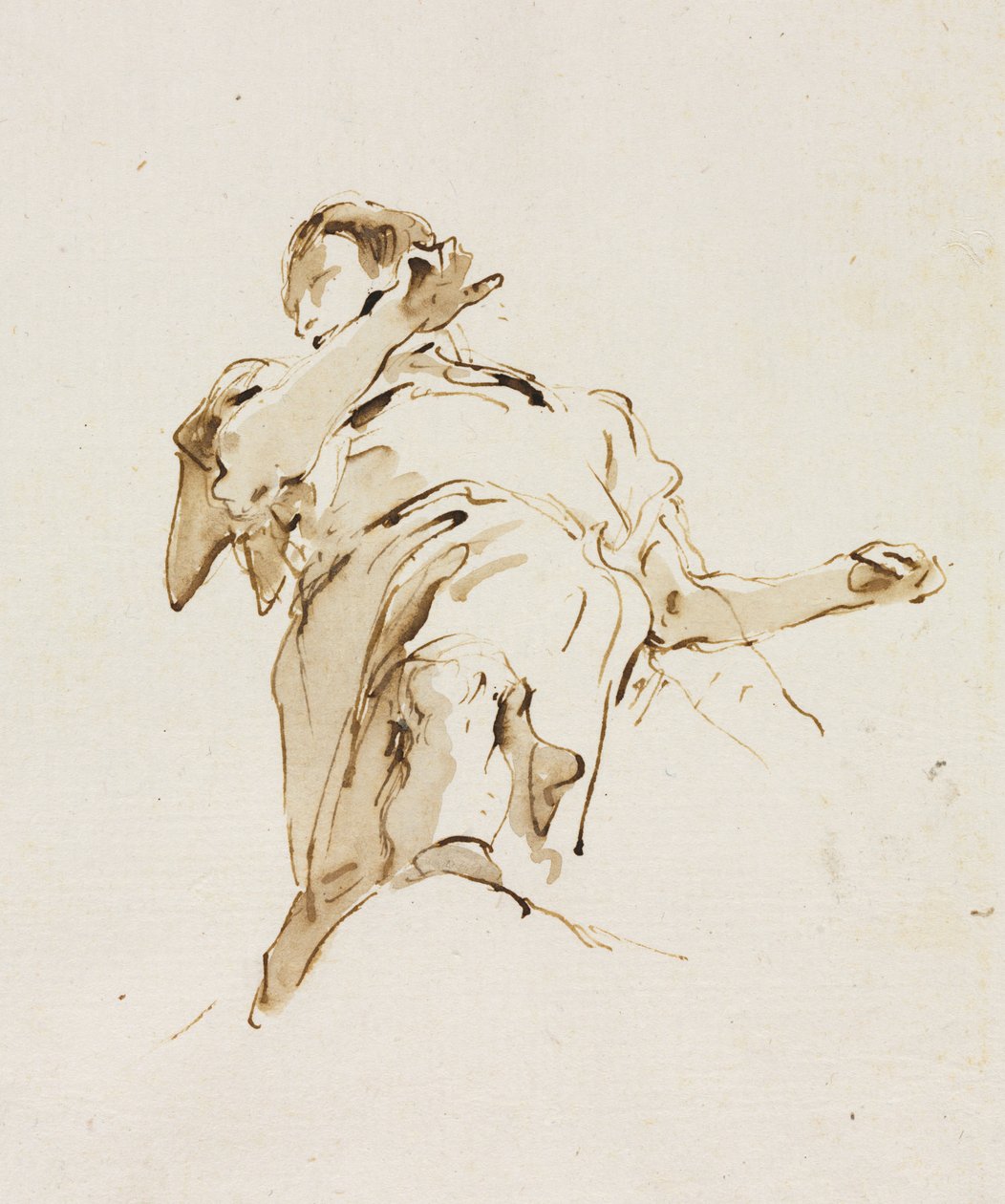 下から見た男性像c。 1740年代。 作： ジョバンニ・バティスタ・ティエポロ