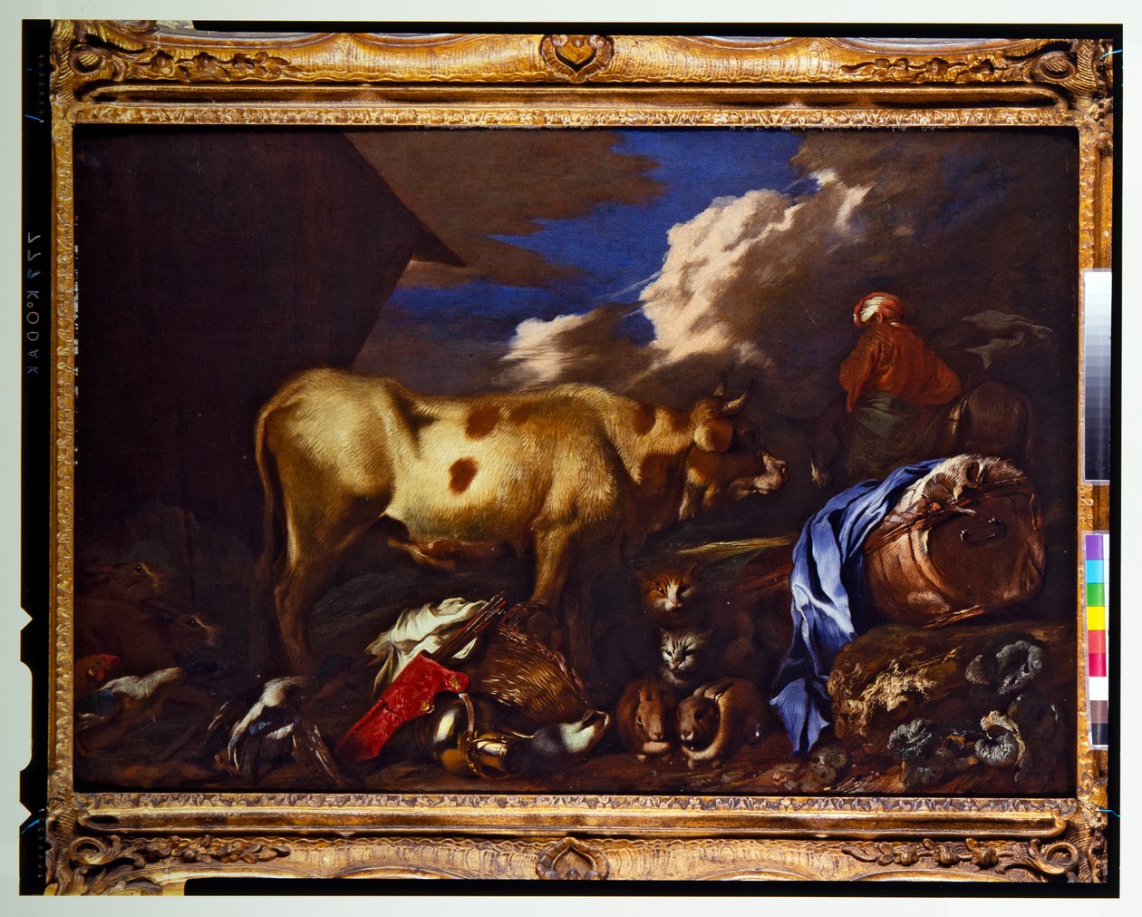 動物とノアの方舟 作： ジョヴァンニ・ベネデット (1609-64) カスティリオーネ