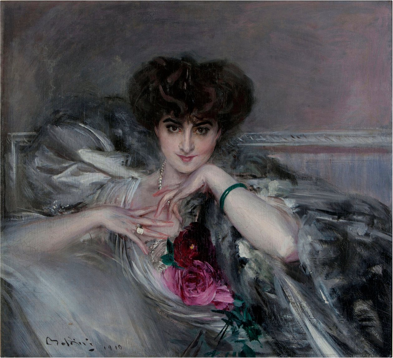 "Portrait de la princesse Catherine Radziwill (1858-1941)"(キャサリン・ラドジウィル王女）ジョバンニ・ボルディーニ（1842-1931）の絵画 作： ジョバンニ・ボルディーニ