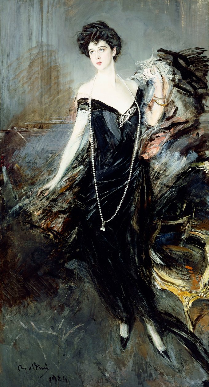 ドナフランカフロリオの肖像、1924 作： ジョバンニ・ボルディーニ