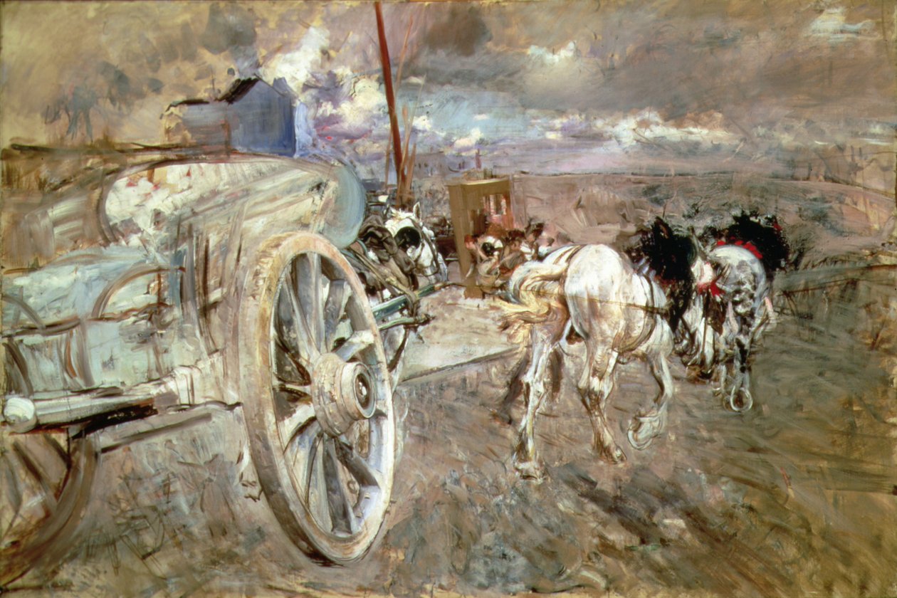 ポルトダシエールのダンパー、1886年-7月 作： ジョバンニ・ボルディーニ