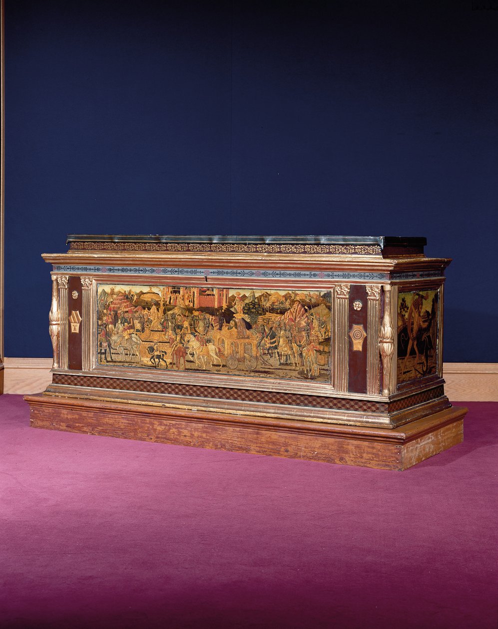 カッソーネ（木材と小包金箔のテンペラ）（1113941-4も参照） 作： Giovanni Di Ser Giovanni Lo Sheggia（attr。To）Guidi