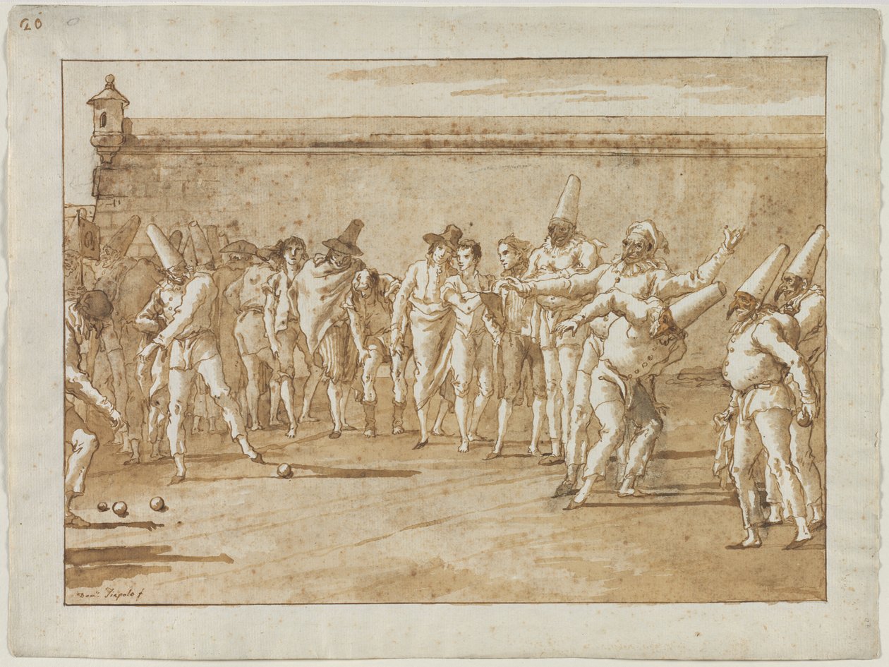 ボウルのゲーム、1790年代。 作： ジョヴァンニ・ドメニコ・ティエポロ
