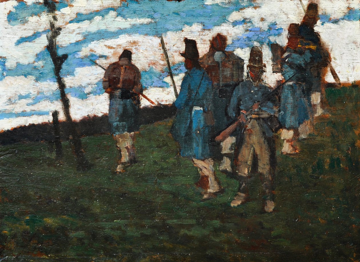 59年の兵士たち 1859年頃（油彩・板） 作： ジョバンニ・ファットーリ