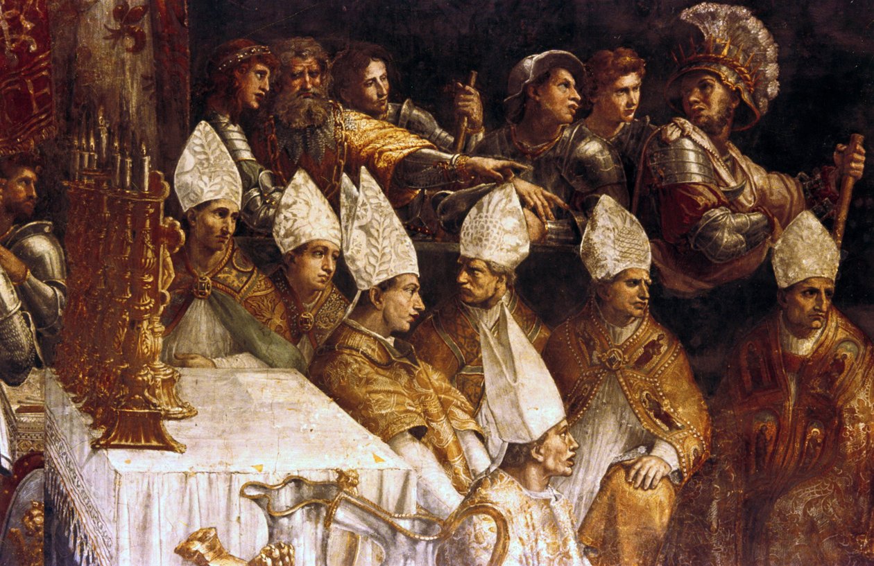 シャルルマーニュの戴冠式」（絵画 作： ジョバンニフランチェスコ（c.1488-1528）ペニー