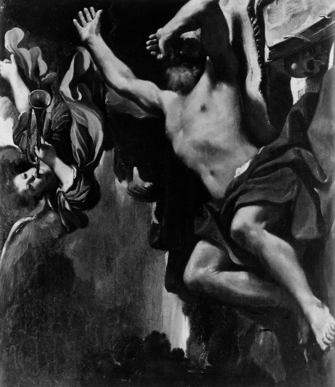 聖ジェロームのビジョン、1619-20 作： ジョバンニフランチェスコバルビエリ（イルゲルチーノ）