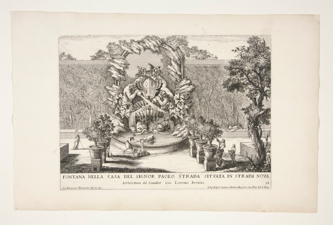 Le Fontane Ne Palazzi e ne Giardini di Roma, Parte Terza [ローマの噴水、宮殿、庭園の第 3 部] 作： ジョヴァンニ・フランチェスコ・ベントゥリーニ