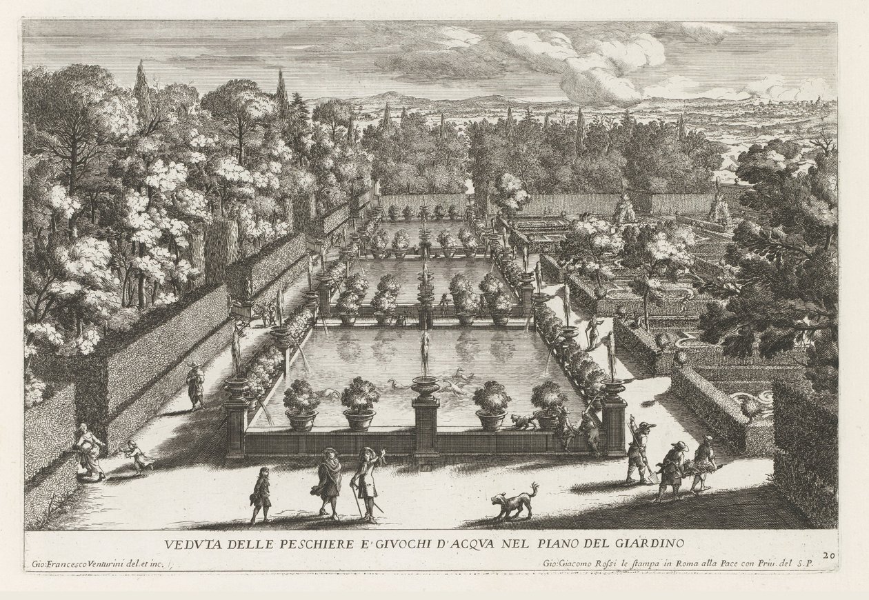de tuinen van de Villa d
