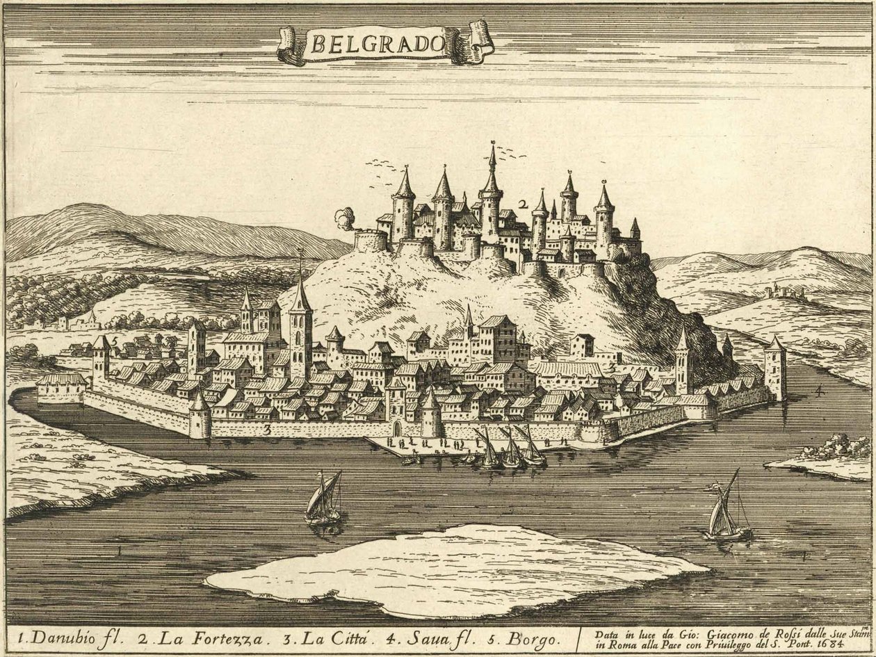 ベオグラード城（ジョヴァンニ・ジャコモ・デ・ロッシ、1683年） 作： ジョバンニジャコモデロッシ