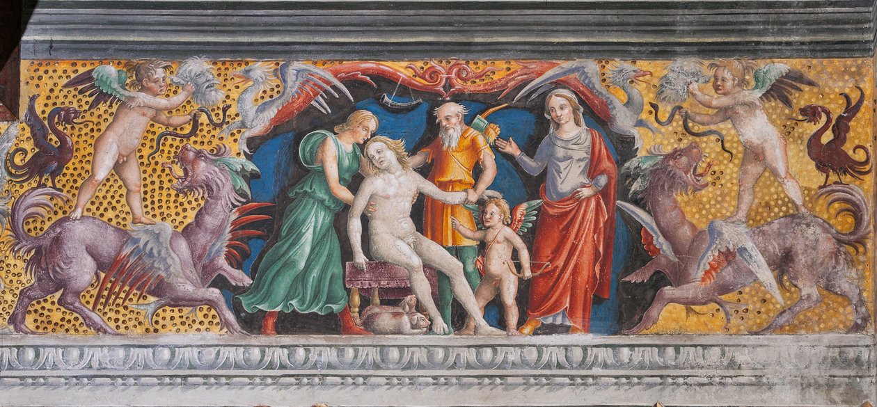 The astrological sign of Virgo, Chamber of the Zodiac (Camera dello Zodiaco), detail of 2384726   1399584   ja       japanese Successfully Translated  Original: Hercules Farnese Translat: Hercules Farnese 1365278 ja japanese Successfully Translated Origina 作： ジョヴァンニ・マリア・ファルコネット