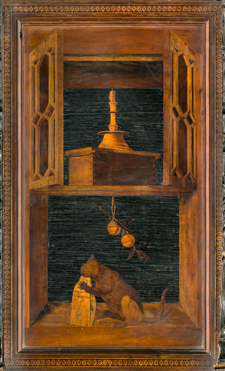 1484年にジョヴァンニ・マリア・プラティナによって象嵌されたリグナイの正典的聖歌隊、スーペリア・ストール 作： ジョバンニ・マリア・プラティナ