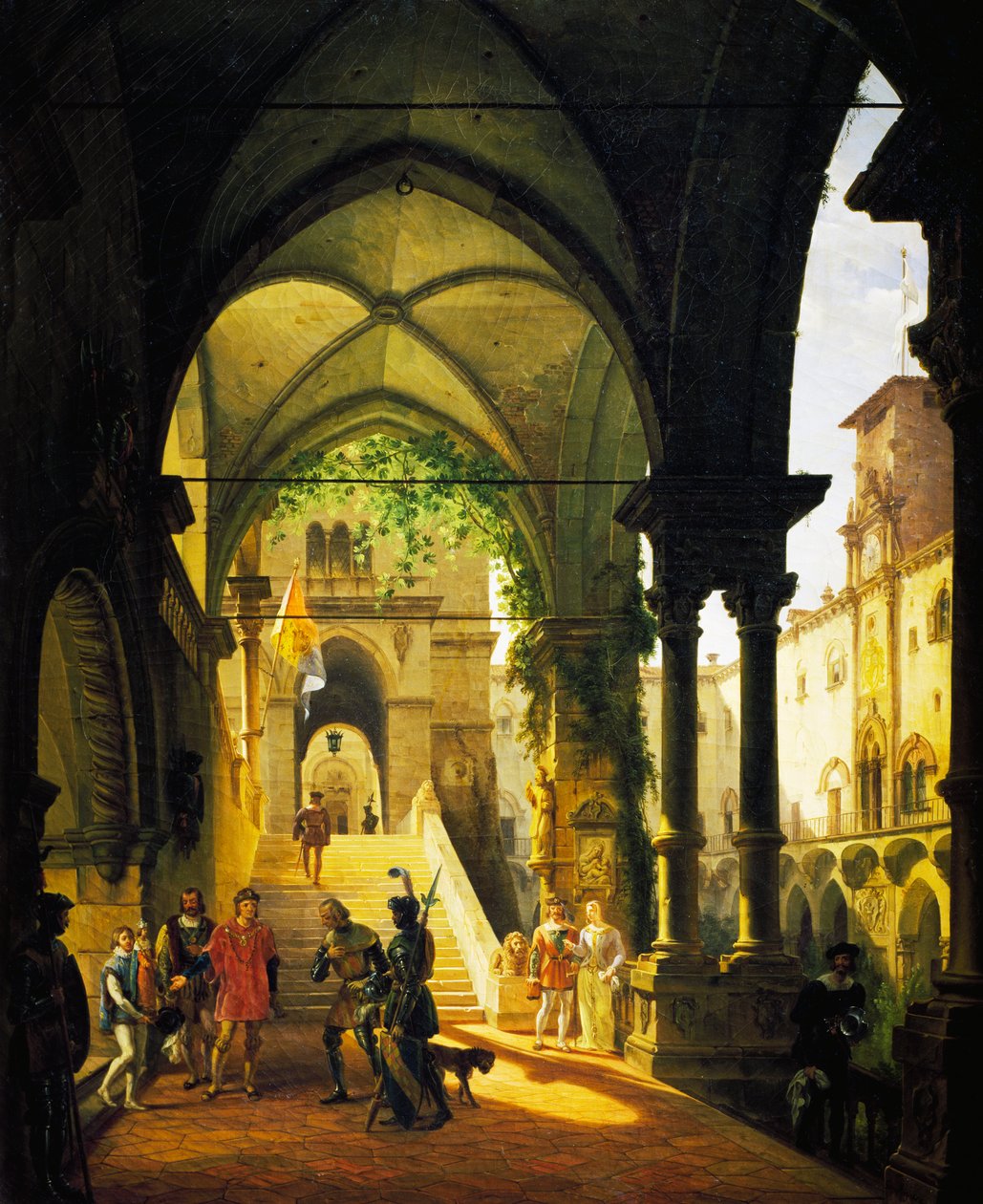 バローロ城のルイ11世」ジョヴァンニ・ミグリアラ（1785-1837）作 作： ジョバンニ・ミリアラ