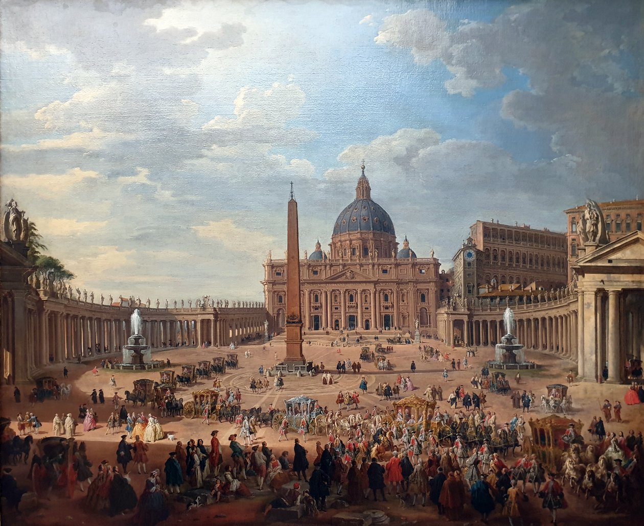 ローマのサン・ピエトロ広場でのショワズール公爵（1719-1785）の騎行 作： ジョヴァンニ・パオロ・パニーニ