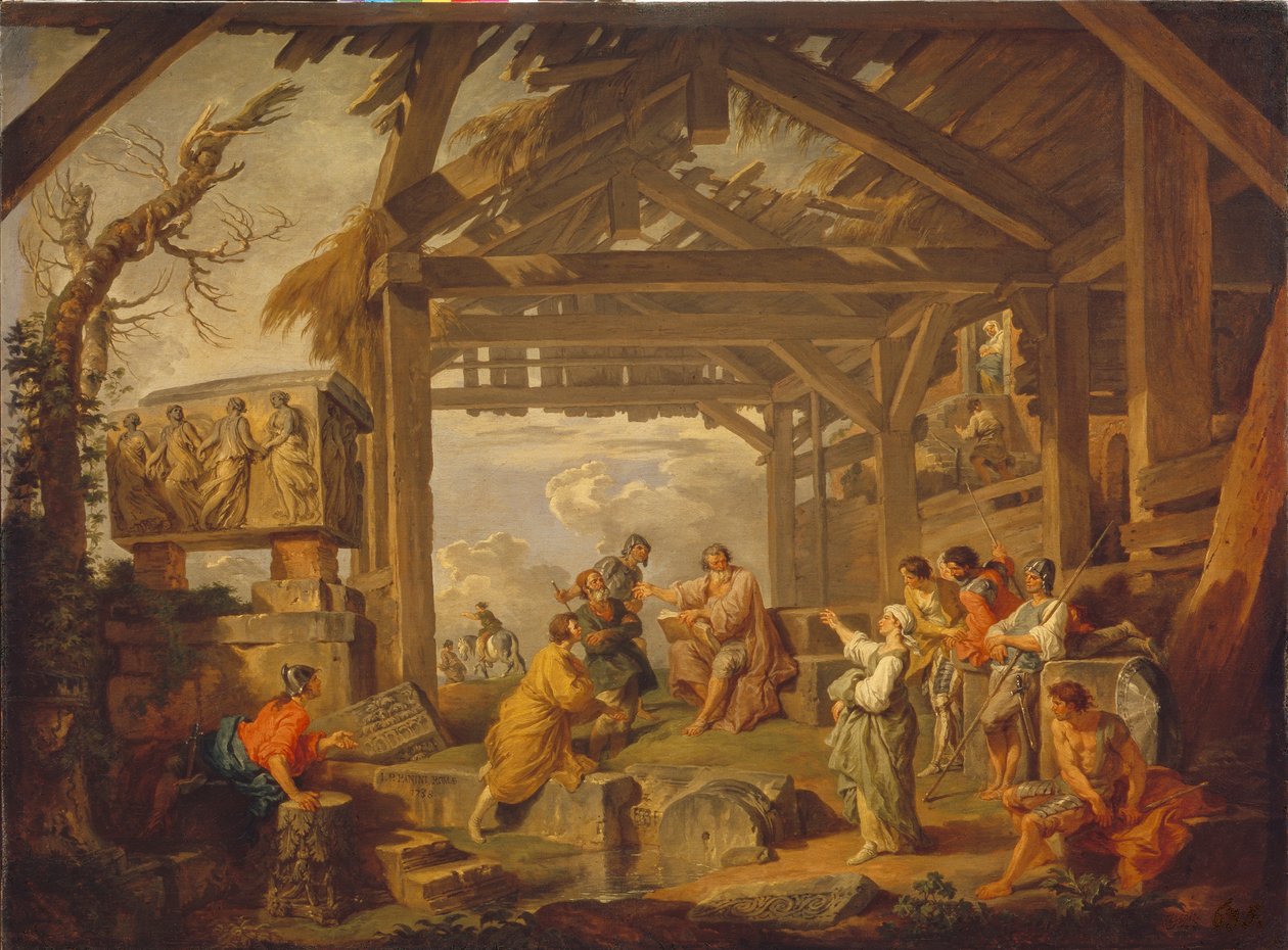 クマのシビルは1738年にキリストの誕生を予言した 作： ジョバンニ・パオロ・パニーニ