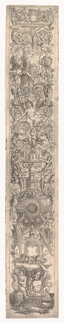 装飾パネル: 子供が乗ったトリトン、c. 1505-1515。 作： ジョヴァンニ・ピエトロ・ダ・ビラーゴ
