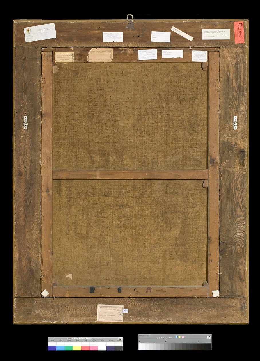 絵画の裏側1879年、ミラノのサンタントーニオ教会合唱団（3497588-3497589を参照） 作： ジョバンニ・セガンティーニ