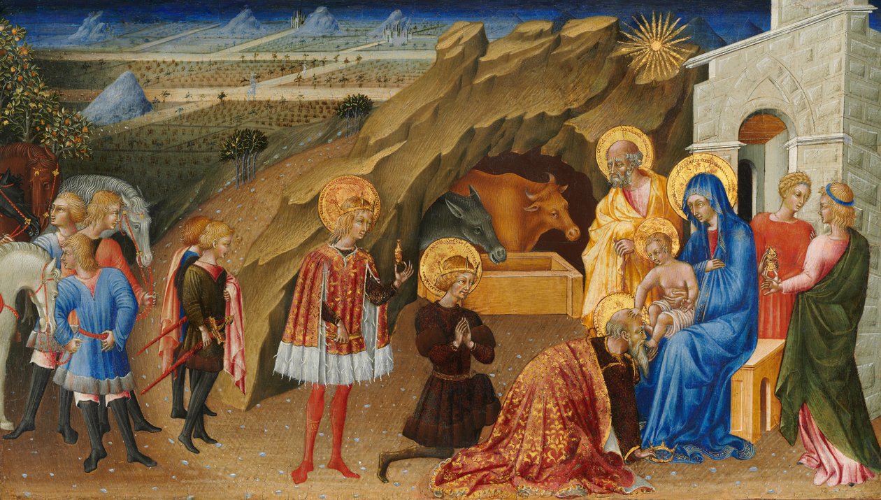 マギの崇拝、c。 1450年。 作： ジョヴァンニ・ディ・パオロ