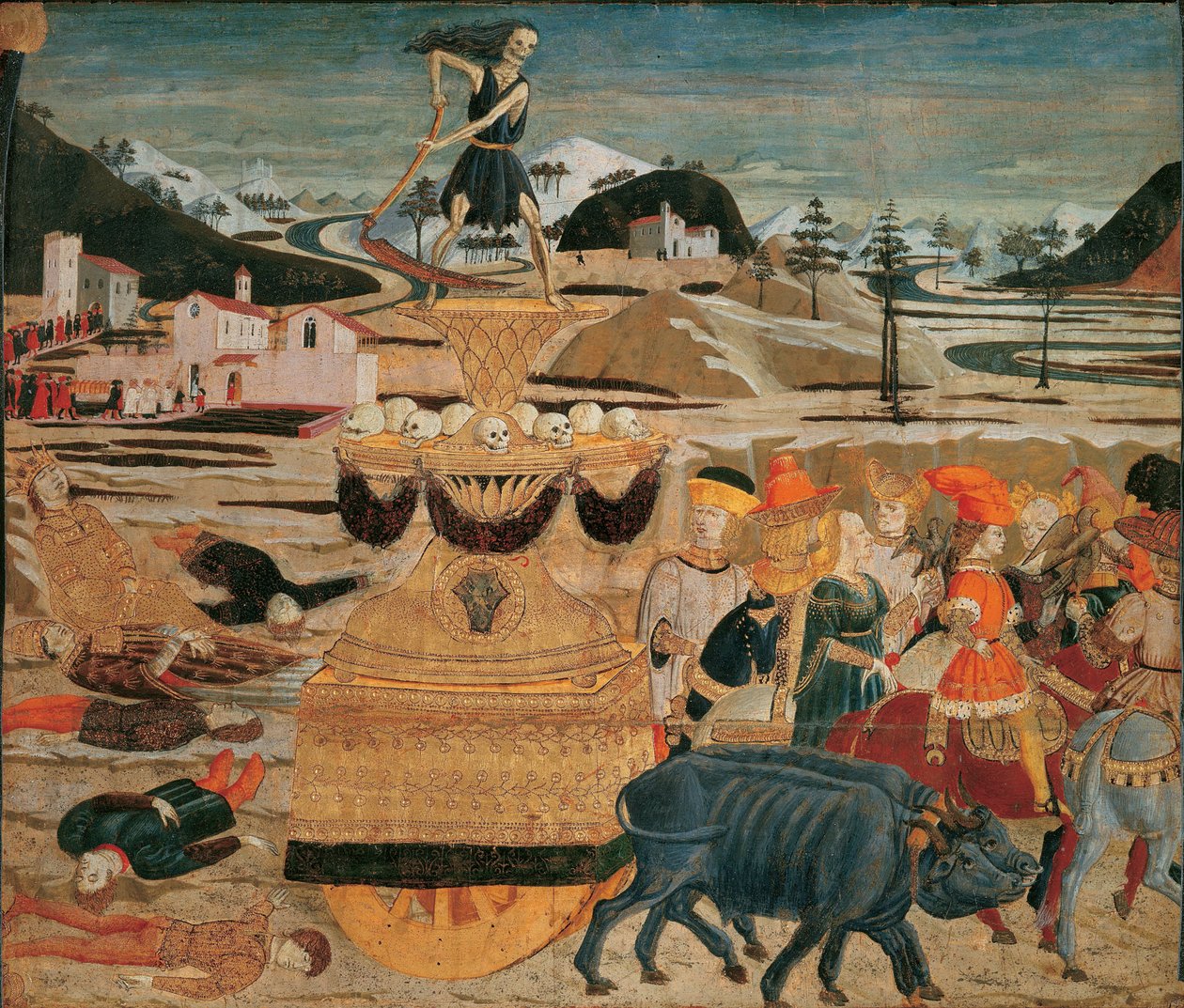 Le triomphe de la mort - 死の勝利 - (Lo Scheggia) Giovanni di Ser Giovanni (1406-1486).パネルにテンペラ 作： ジョヴァンニ・ディ・セル・ジョヴァンニ・スケッジャ