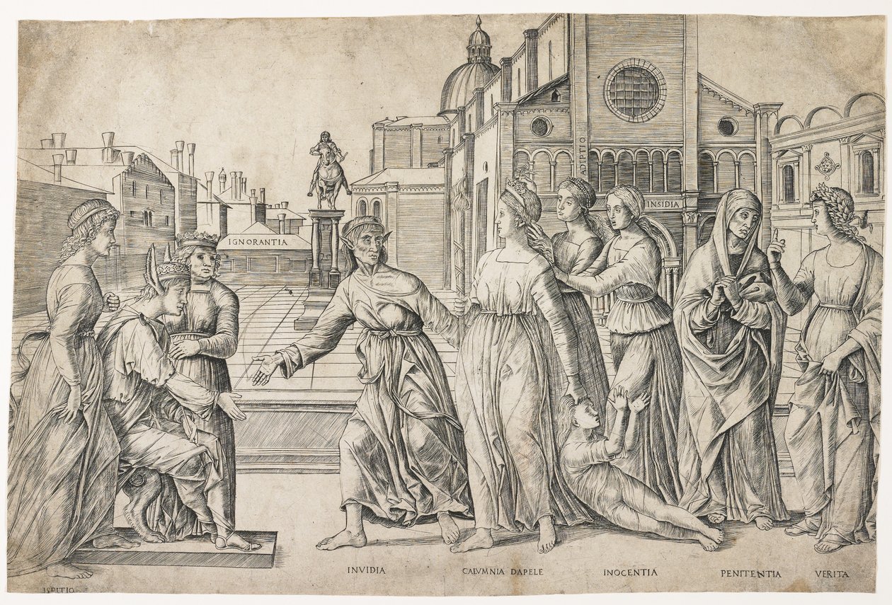 ApellesのCalumny、c。 1500〜1506 作： ジローラモ・モセット