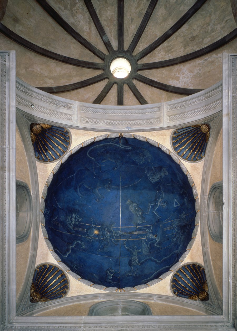 1442年7月4日の夜に星を通る軒裏から星を通る太陽の道、c.1430 作： ジュリアーノ・ダリギ・ペゼッロ
