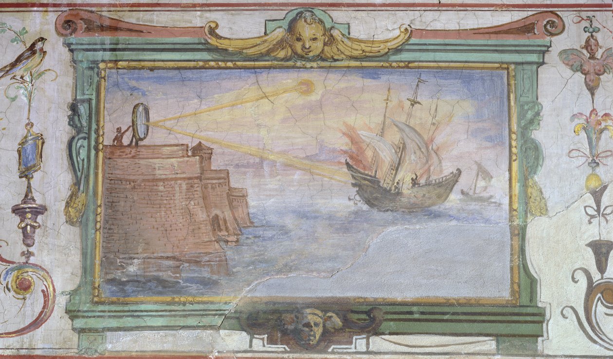 Burning Mirrors、Stanzio della Mattematica、1587-1609 作： ジュリオ・パリギ