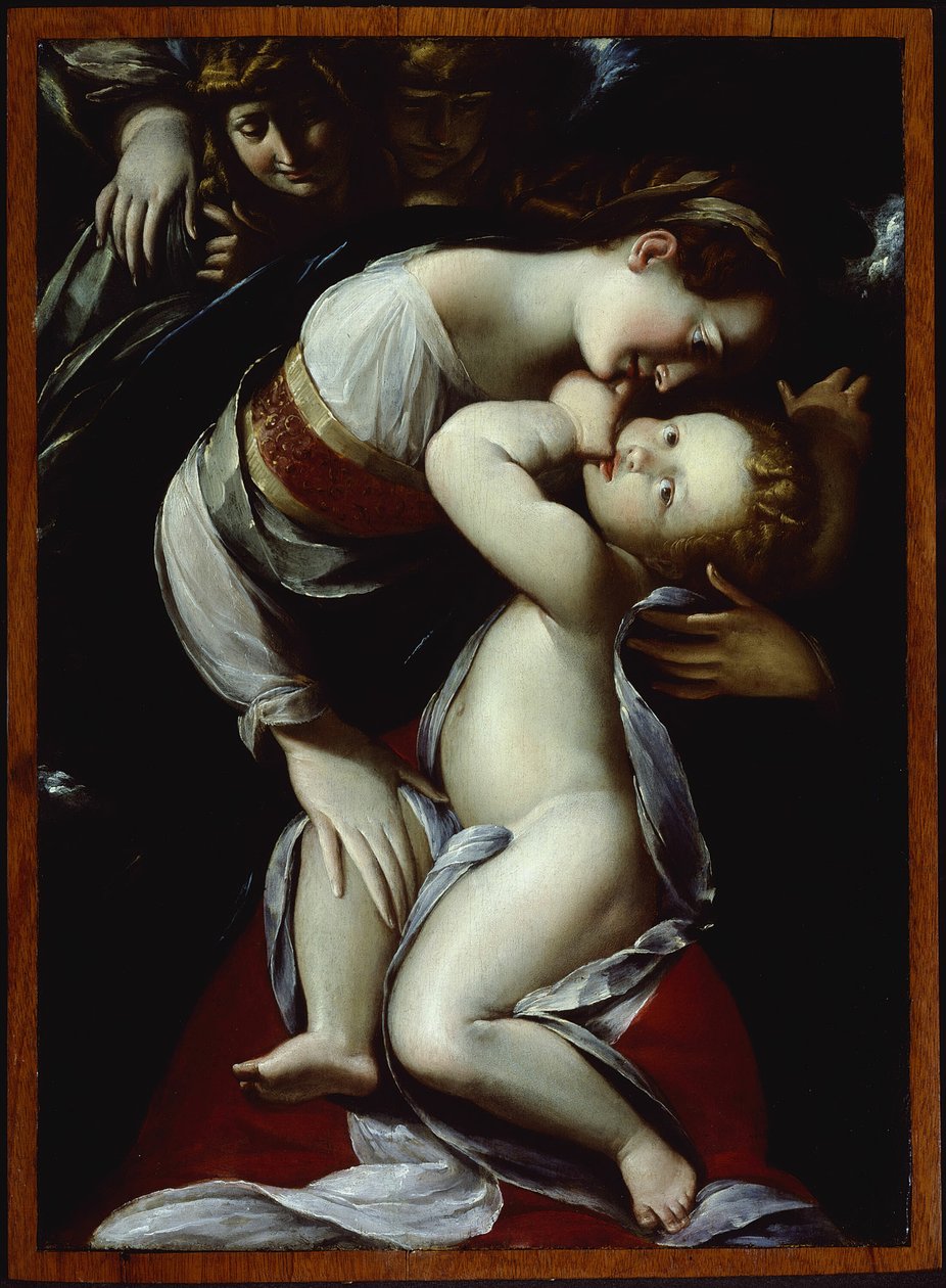聖母子と天使、c。 1610年。 作： ジュリオ・チェザーレ・プロカチーニ