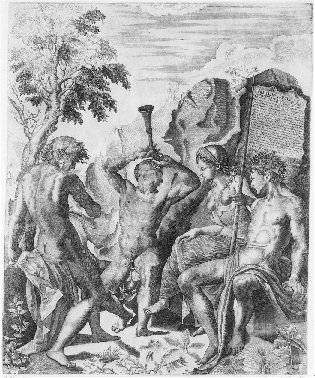 アポロとマルシュアスの競争とミダスの審判、1562年。 作： ジュリオ・サヌート