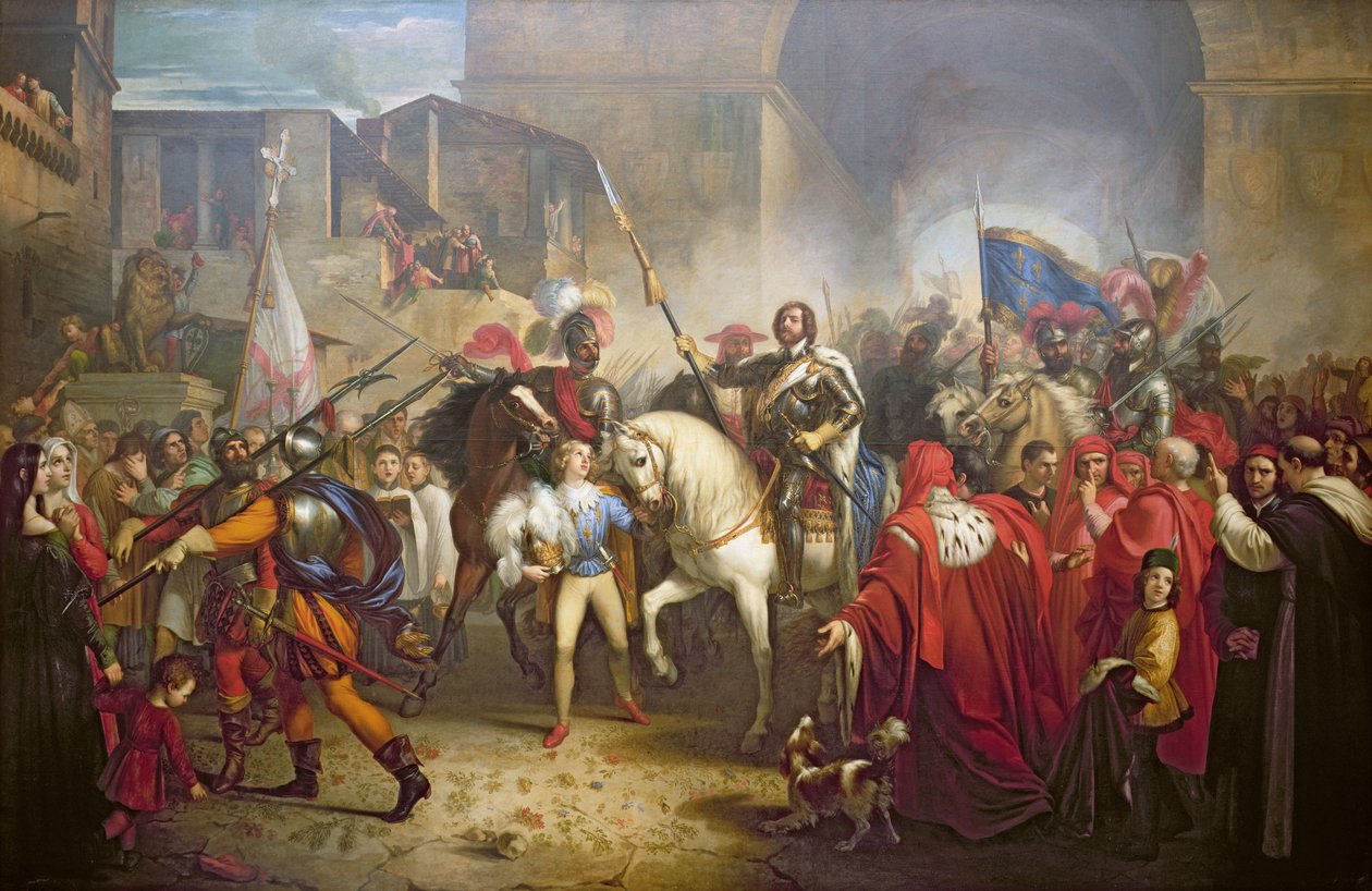 1494年のチャールズ8世（1470-98）のフィレンツェへの入国 作： ジュゼッペ・ベッツオーリ