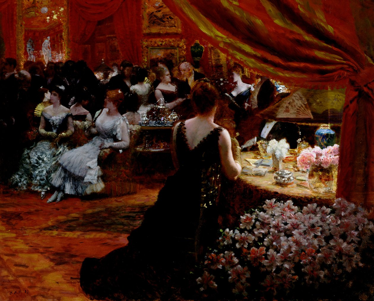 マチルド王女のサロン（1820-1904）1883 作： ジュゼッペ・ド・ニッティス