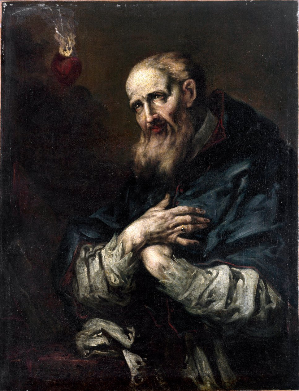聖フランソワ・ド・サレス（Saint Francois de Sales）（1567-1622）、ジュネーヴのイヴ・ド・ジュネーブ ジュゼッペ・アントニオ・ピアンカ（1703-1757）による絵画 18世紀 ジュネーヴ、パラッツォ・ビアンコのガレリア 作： ジュゼッペアントニオピアンカ