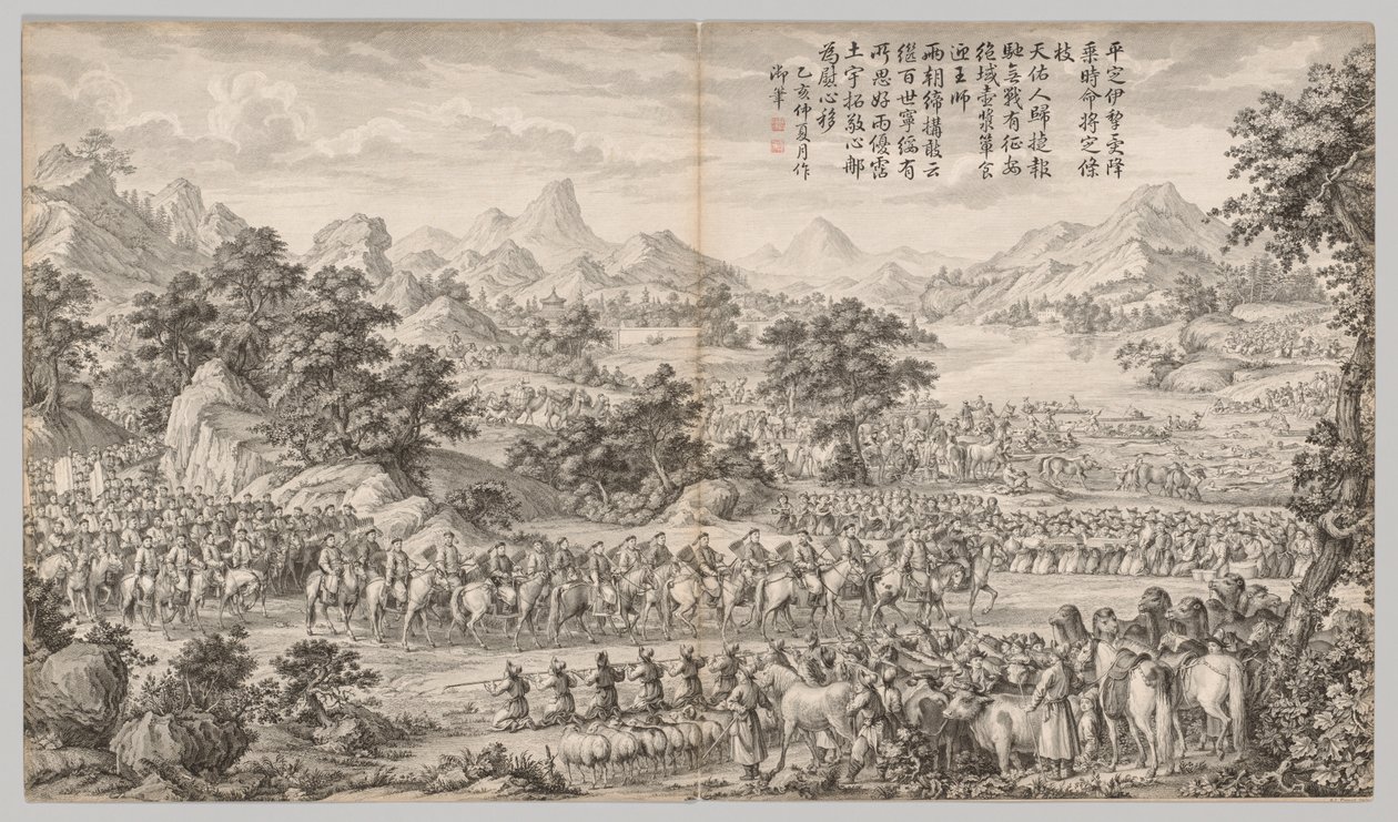 イーライから降伏を受け取るc。 1765-1774、1760年の詩。 作： ジュゼッペ・カスティリオーネ
