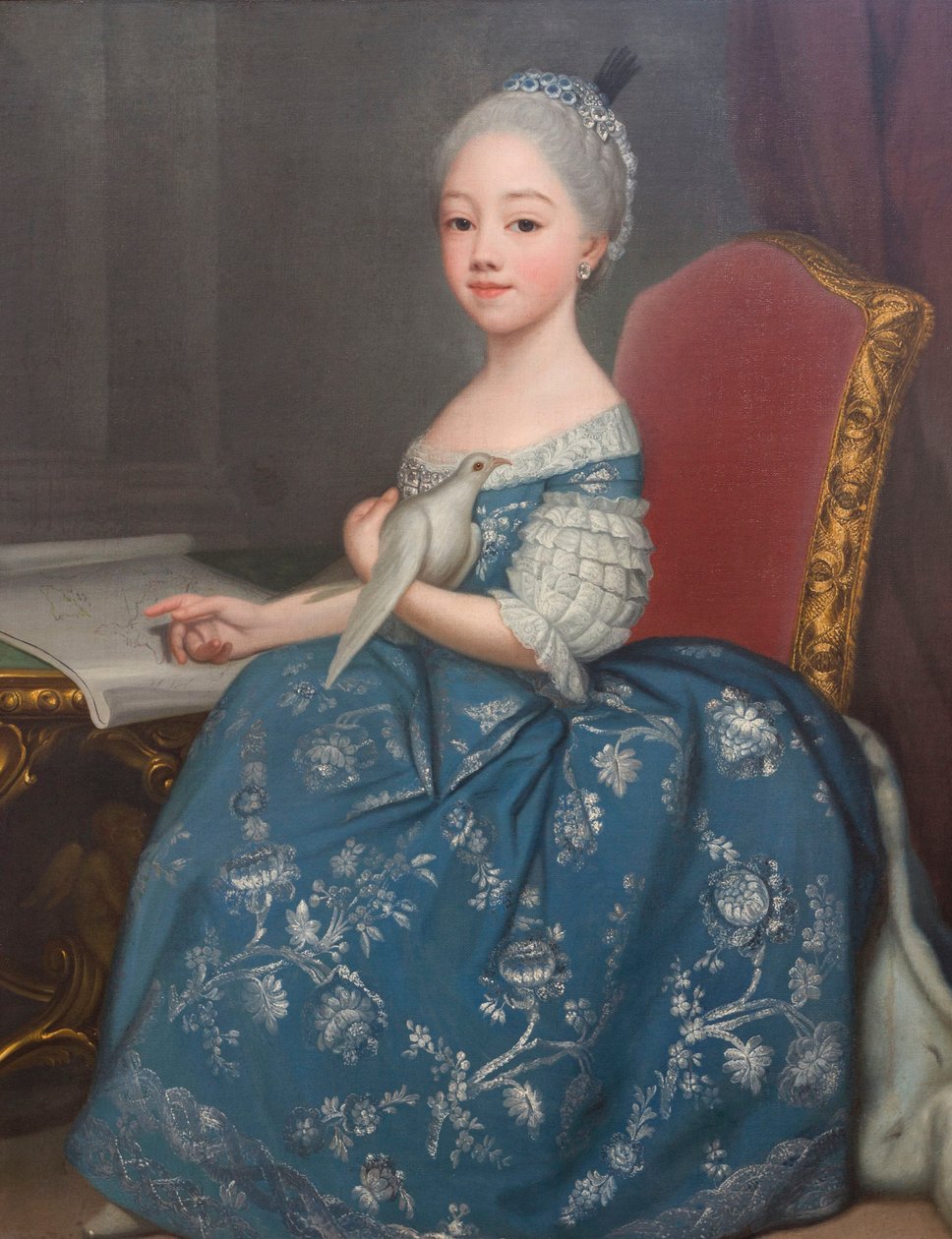 ジュゼッペ・デュプラ（1703-1784）作、将来のプロヴァンス伯爵夫人、サヴォイアのマリー・ジョセフィン（1753-1801）の肖像画、キャンバスに油彩 作： ジュゼッペ・デュプラ