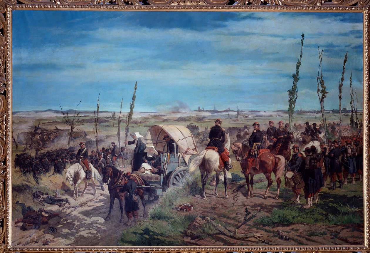 1859年のマゼンタの戦いにおけるイタリア軍の陣地（油彩・キャンバス 作： ジュゼッペ・ファットーリ