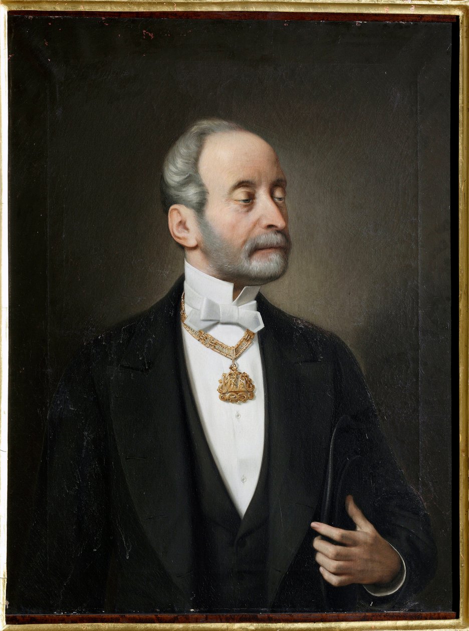 ガリエラ公爵ラファエレ・オブ・フェラーリ（1803-1876）の肖像 ジュゼッペ・イソラ（1808-1893）の絵画 1876年 ジュネス、ストラーダ・ヌォーヴァ美術館 作： ジュゼッペ・イソラ