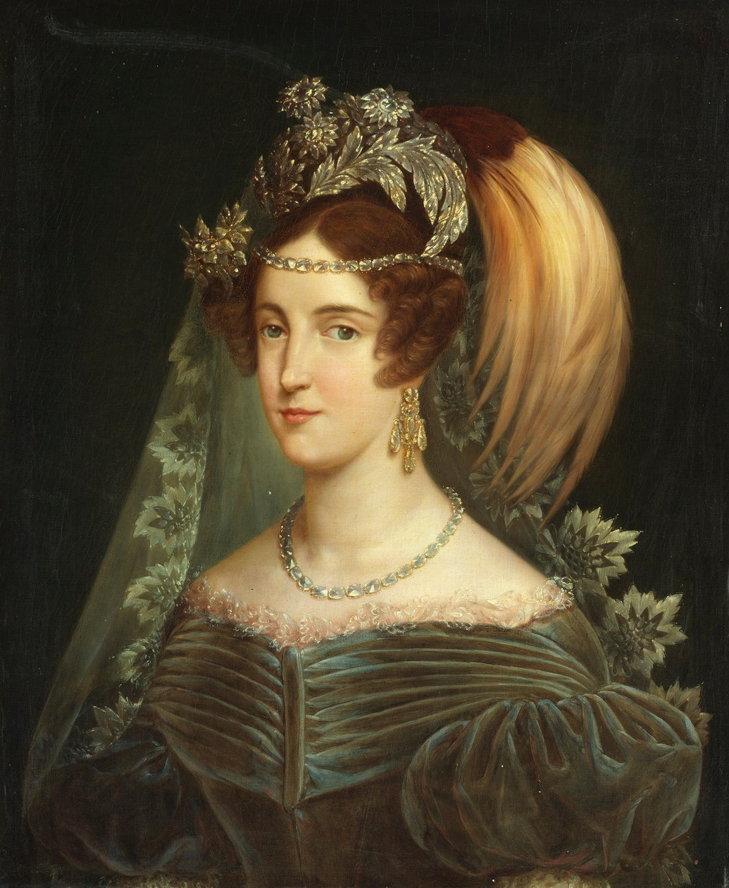 サヴォイアのマリア・クリスティーナの肖像 1812-1836, 両シチリアの女王, 1830. 作： ジュゼッペ・ナバラ