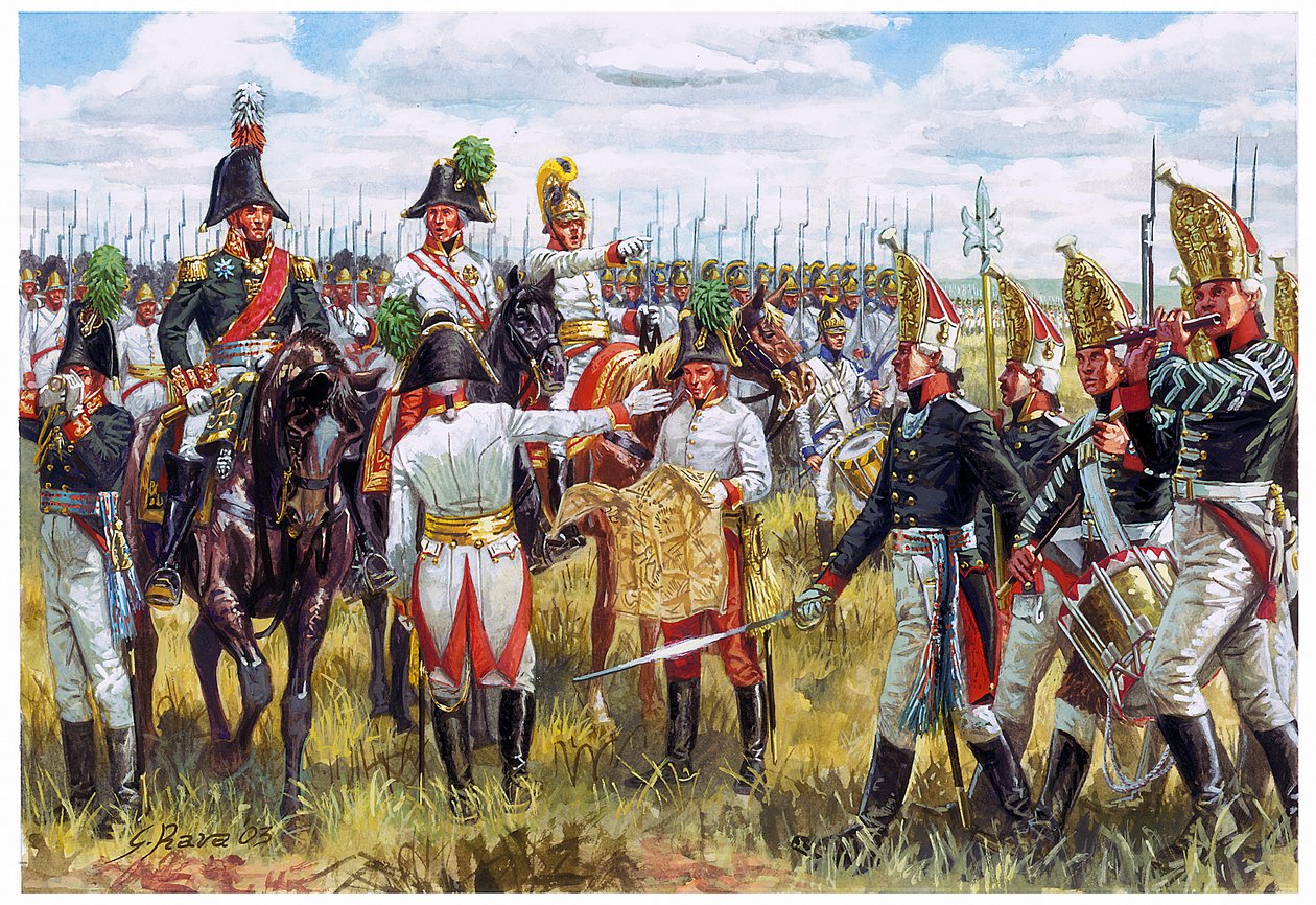 第一帝国1805年、第三連合のオーストリア・ロシア軍参謀本部 - 第一帝国：1805年、オーストリア・ロシア軍参謀本部 - ジュゼッペ・ラーヴァによる挿絵 作： ジュゼッペ・ラヴァ