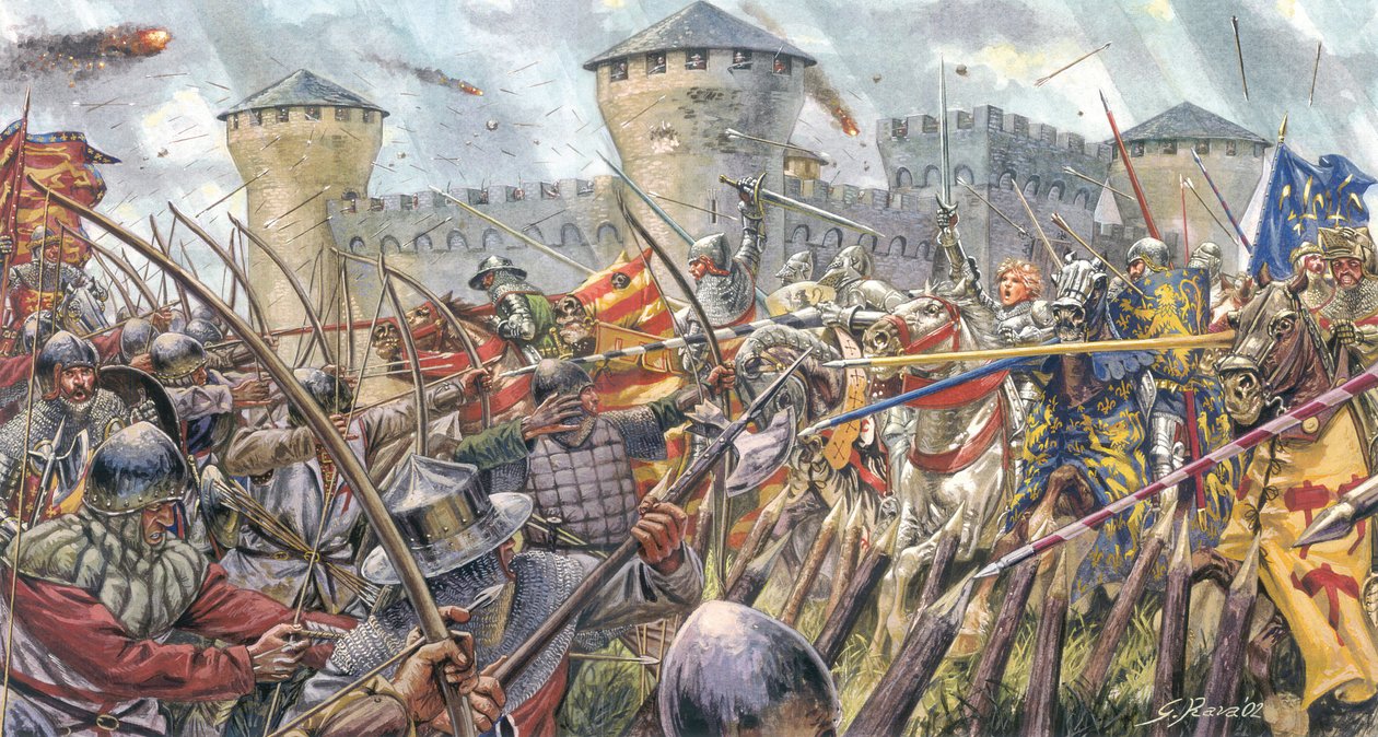 百年戦争ジョーン・ド・アルク（1412-1431）、1429年にオルレアンを解放 - 百年戦争：オルレアン包囲戦でのジョアンヌ・アルク 作： ジュゼッペ・ラヴァ
