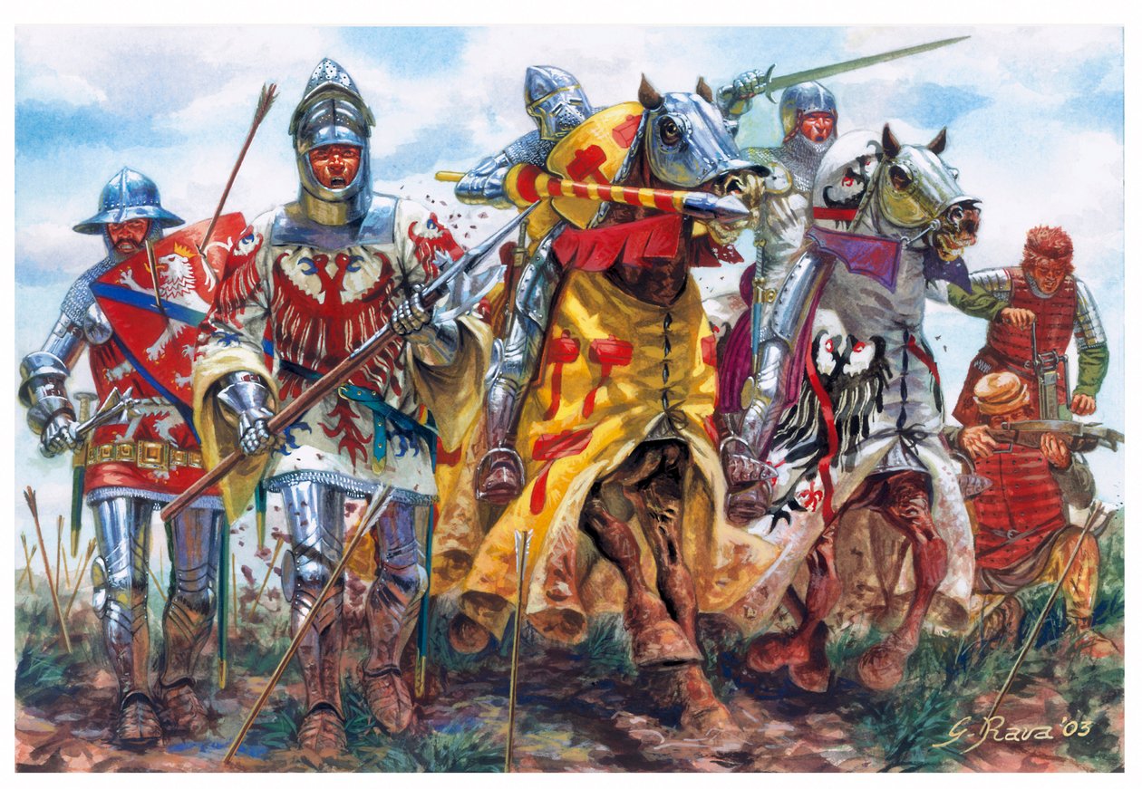 百年戦争：フランス軍の兵士たち - 百年戦争：フランス軍の兵士たち 作： ジュゼッペ・ラヴァ
