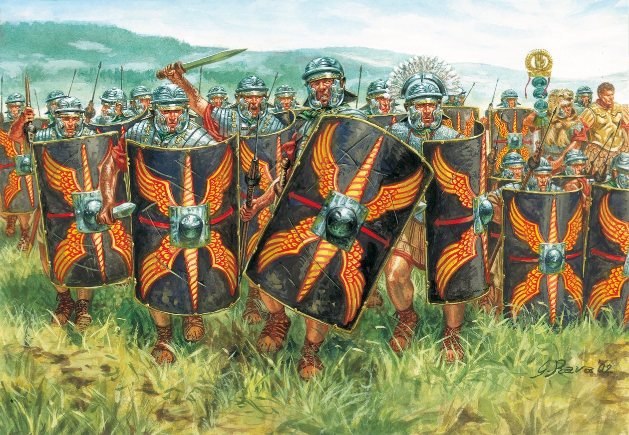 古代ローマ帝国：軍団兵 - ローマ帝国：軍団兵 - イラスト：Giuseppe Rava 作： ジュゼッペ・ラヴァ