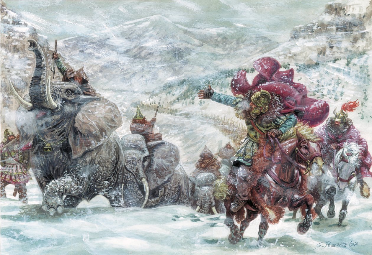 希少 カルタゴノヴァ 第二次ポエニ戦争期 古代 NGC 鑑定済み 古代ローマ：アルプス越えのハンニバルの象 - 第二次ポエニ戦争中の紀元前