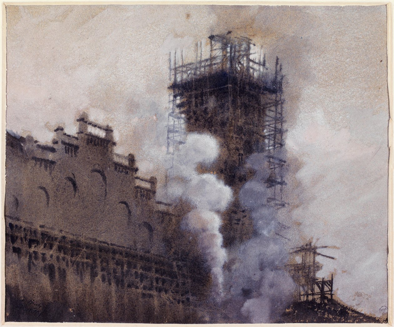 1876年のトロカデロ建設 作： ジュゼッペ・ド・ニッティス