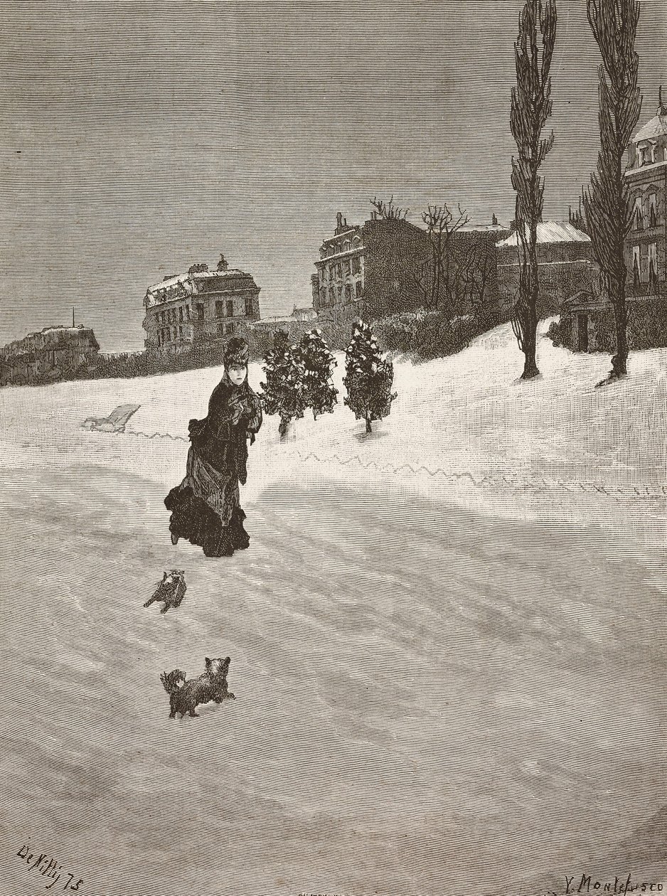 寒い！」「雪の中を歩く女性」「ジュゼッペ・デ・ニッティスの絵からの版画」「モンテフスコの絵」「L
