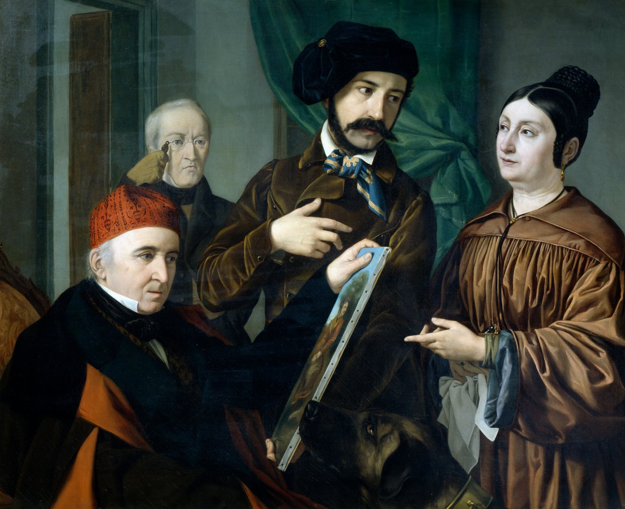 ジュスティニアーノ・デッリ・アヴァンチーニ（1807-1843）作：画家のアトリエにて 作： ジュスティニアーノ・デッリ・アヴァンチーニ