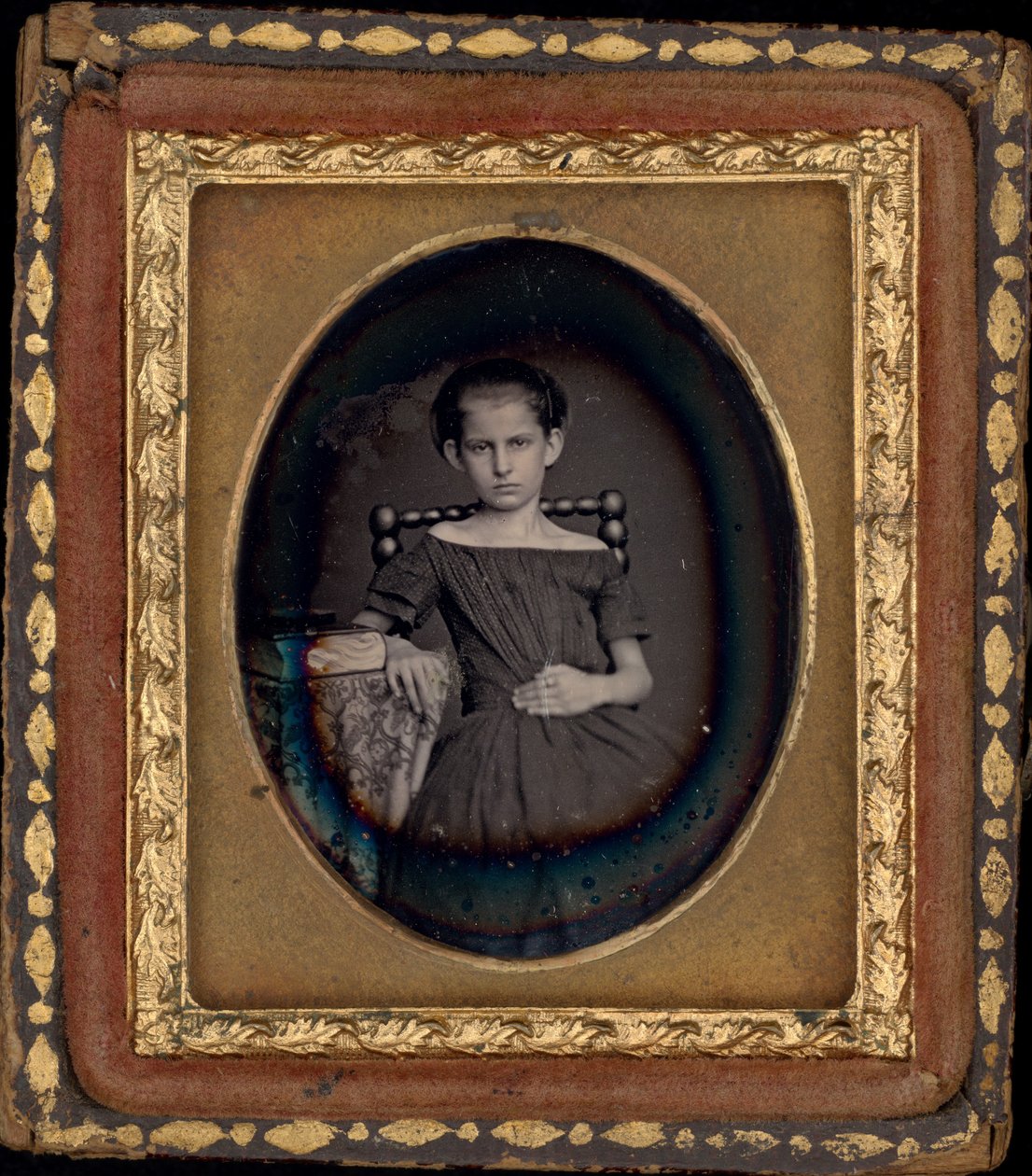 少女の肖像,c.1850年（写真） 作： グレナルビン・J・グッドリッジ