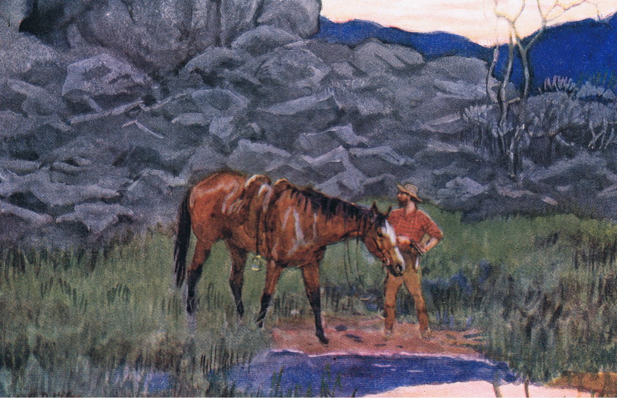 ウルフと猟犬、アダムリンゼイゴードンの詩からTN Foulis、1912年発行 作： ゴッドフリー・ダグラス・ジャイルズ