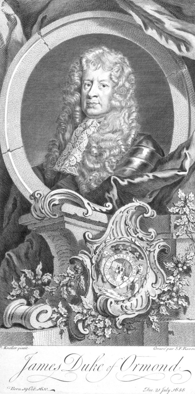 ジェームズバトラー、オーモンド1世公爵（1610-88）、Simon Francois Ravenet（1706-74）によって彫刻 作： ゴッドフリー・ネラー