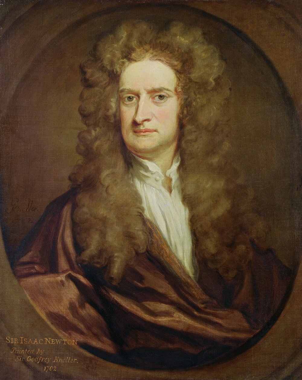 アイザック・ニュートン（1642-1727）1702の肖像 作： ゴッドフリー・ネラー